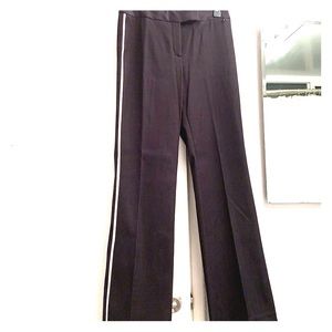 Elie Tahari black pant, silver piping on legs